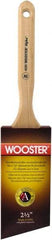 Wooster Brush - 2-1/2" Angled Synthetic Sash Brush - 2-15/16" Bristle Length, 7-7/8" Maple Fluted Handle - Americas Tooling