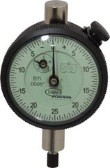 Mahr - 1/8" Range, 0-25-0 Dial Reading, 0.0005" Graduation Dial Drop Indicator - 1-3/4" Dial, 0.05" Range per Revolution, 0.0005" Accuracy, Revolution Counter - Americas Tooling