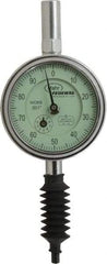 Mahr - 1" Range, 0-100 Dial Reading, 0.001" Graduation Dial Drop Indicator - 2-1/4" Dial, 0.1" Range per Revolution, 0.001" Accuracy, Revolution Counter - Americas Tooling