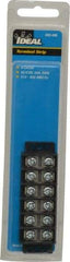 Ideal - 6 Poles, 300 Volt, 30 Amp, -40 to 266°F, Polyester Thermoplastic, Polyester Thermoplastic Multipole Terminal Block - Zinc Plated Steel, 22 to 12 AWG Compatibility, 0.56 Inch High - Americas Tooling