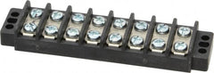 Ideal - 8 Poles, 300 Volt, 30 Amp, -40 to 266°F, Polyester Thermoplastic, Polyester Thermoplastic Multipole Terminal Block - Zinc Plated Steel, 22 to 12 AWG Compatibility, 0.56 Inch High - Americas Tooling