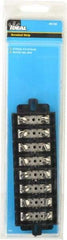 Ideal - 8 Poles, 600 Volt, 60 Amp, -40 to 266°F, Polyester Thermoplastic, Polyester Thermoplastic Multipole Terminal Block - Nickle Plated Brass, 22 to 6 AWG Compatibility, 1-1/4 Inch High - Americas Tooling