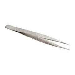 Value Collection - 4-3/4" OAL 3-SA Dumont-Style Swiss Pattern Tweezers - Tapered Shanks with Beveled Edges, Honed, Sharp Points - Americas Tooling