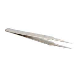 Value Collection - 4-11/32" OAL 4-SA Dumont-Style Swiss Pattern Tweezers - Indented Shanks with Beveled Edges, Extra-Honed Points - Americas Tooling