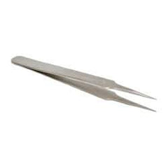 Value Collection - 4-3/8" OAL 5-SA Dumont-Style Swiss Pattern Tweezers - Similar to Pattern #4 Except Very Narrow Needle-Like Points - Americas Tooling