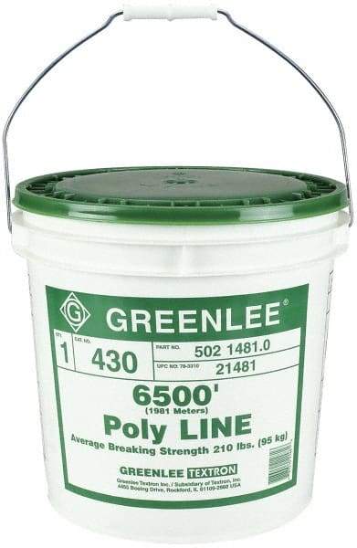 Greenlee - 5,200 Ft. Long, Polyline Rope - 240 Lb. Breaking Strength - Americas Tooling