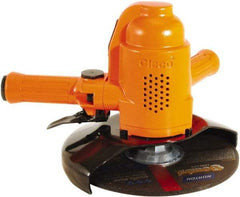 Cleco - 9" Wheel Diam, 6,000 RPM, Pneumatic Angle & Disc Grinder - 5/8-11 Spindle, 33.6 CFM, Front Exhaust - Americas Tooling