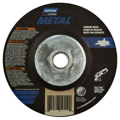 ‎4-1/2″ × 1/4″ × 5/8″ Norton Metal Non-Woven Depressed Center Wheel Type 27 - Americas Tooling