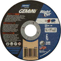 ‎4-1/2 x .045 × 7/8″ Gemini RightCut Right Angle Cut-Off Wheel A 36 Q Type 01/41 - Americas Tooling