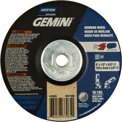 ‎6 × 1/8 × 5/8 - 11″ Gemini Long Life Grinding Wheel A 24 T Type 27 - Americas Tooling