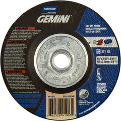 ‎4-1/2 × 3/32 × 5/8 - 11″ Gemini Cutting Wheel A 30 Q BDA Type 27/42 - Americas Tooling