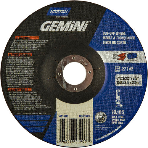 6″ × 3/32″ × 7/8″ Gemini Non-Woven Depressed Center Wheel Type 27 30 Grit - Americas Tooling