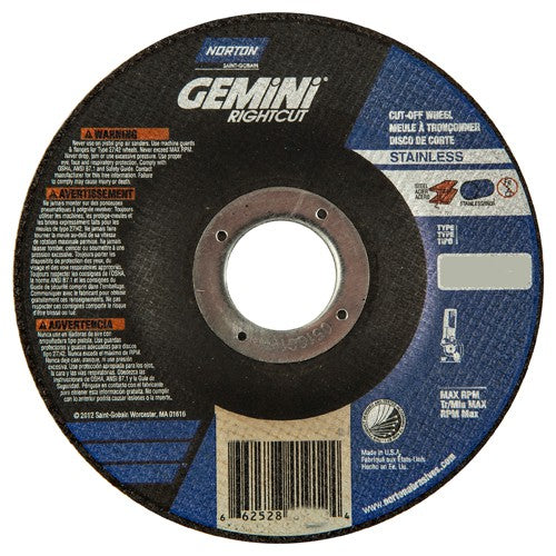 ‎4-1/2″ × 1.6″ × 22.2″ Gemini Non-Woven Depressed Center Wheel Type 27 24 Grit - Americas Tooling