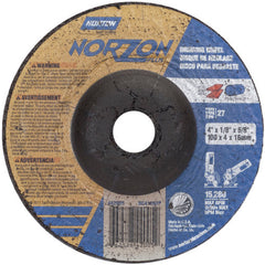 4″ × 1/8″ × 5/8″ NorZon Plus Non-Woven Depressed Center Wheel Type 27 Ceramic Alumina / Zirconia Alumina - Americas Tooling