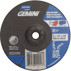 4 × 1/8 × 3/8″ Gemini Long Life Grinding Wheel A 24 Q BDA Type 27 - Americas Tooling