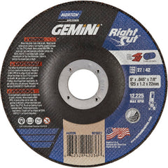 5 x .045 × 7/8″ Gemini RightCut Cutting Wheel A 24 Q BDA Type 27/42 - Americas Tooling