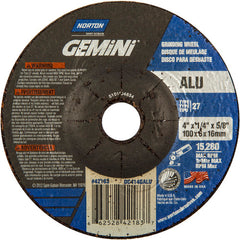 4 × 1/4 × 5/8″ Gemini ALU Grinding Wheel A 46 Q BDA Type 27 - Americas Tooling