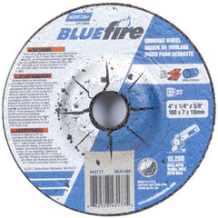 4″ × 1/4″ × 5/8″ BlueFire Non-Woven Depressed Center Wheel Type 27 Zirconia Alumina / Aluminum Oxide - Americas Tooling