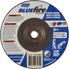 4″ × 1/4″ × 3/8″ BlueFire Non-Woven Depressed Center Wheel Type 27 Zirconia Alumina / Aluminum Oxide - Americas Tooling