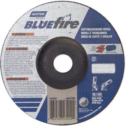 6 × 1/8 × 7/8″ BlueFire Grinding Wheel ZA 30 U Type 27 - Americas Tooling