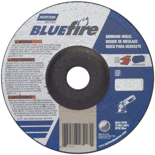 6 × 1/4 × 7/8″ BlueFire Grinding Wheel ZA 24 S Type 27 - Americas Tooling