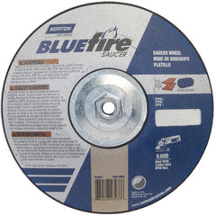 9″ × 1/4″ × 5/8″ BlueFire Non-Woven Depressed Center Wheel Type 28 Saucer - Americas Tooling