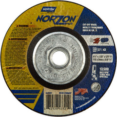 ‎4-1/2″ × 1/8″ × 5/8″-11 NorZon Plus Non-Woven Depressed Center Wheel Type 27 - Americas Tooling