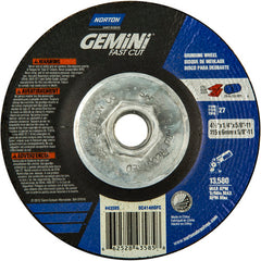 ‎4-1/2 × 1/4 × 5/8 - 11″ Gemini Fast Cut Grinding Wheel A 24 N BDA Type 27 - Americas Tooling