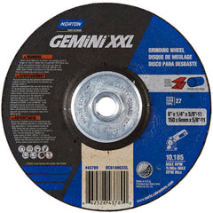 ‎6″ × 1/4″ × 5/8″-11 Gemini Depressed Center Wheel Type 27 Aluminum Oxide - Americas Tooling