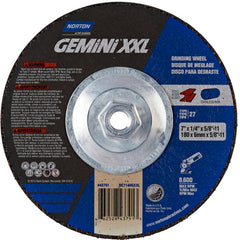 ‎7″ × 1/4″ × 5/8″-11 Gemini Depressed Center Wheel Type 27 Aluminum Oxide - Americas Tooling