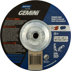 ‎7 × 1/8 × 5/8 - 11″ Gemini Long Life Grinding Wheel A 24 R Type 27 - Americas Tooling