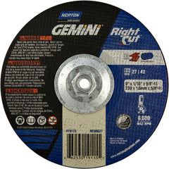 9″ × 0.060″ × 5/8″ Gemini Non-Woven Depressed Center Wheel Type 27 - Americas Tooling