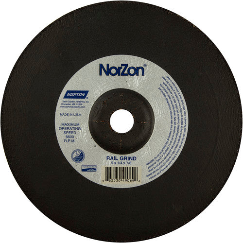 9″ × 1/4″ × 7/8″ NorZon III Non-Woven Depressed Center Wheel Type 27 - Americas Tooling