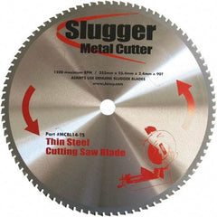 Fein - 14" Diam, 1" Arbor Hole Diam, 90 Tooth Wet & Dry Cut Saw Blade - Carbide-Tipped, Standard Round Arbor - Americas Tooling