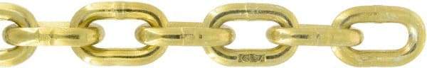 Value Collection - 1/2" Welded Steel Chain - 9,200 Lb Capacity, Grade 70, Yellow Chromate Zinc Finish - Americas Tooling