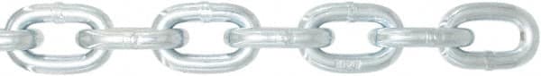 Value Collection - 3/8" Welded High Test Chain - 5,400 Lb Capacity, Grade 40, 75' Long, Zinc Plated Finish - Americas Tooling