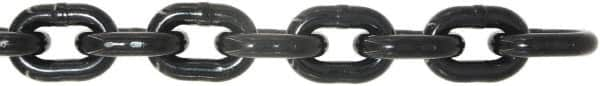 Value Collection - 3/8" Welded Alloy Chain - 7,100 Lb Capacity, Grade 80, 25' Long, Black Lacquer Finish - Americas Tooling