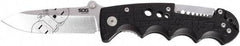 SOG Specialty Knives - 3-13/32" Blade, Straight Clip Point Folding Knife - 4.1" Closed Length, Glass-Filled Nylon - Americas Tooling