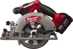 Milwaukee Tool - 18 Volt, 6-1/2" Blade, Cordless Circular Saw - 5,000 RPM, 1 Lithium-Ion Battery Included - Americas Tooling