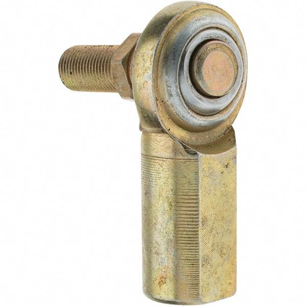 Value Collection - Female Spherical Rod End with Stud - 3/8-24, Steel with Steel Raceway - Americas Tooling