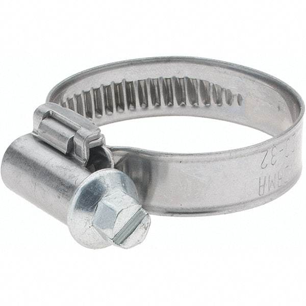 Value Collection - 20 to 32mm Diam, Stainless Steel Worm Drive Clamp - 9mm Wide - Americas Tooling