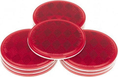 Value Collection - 3" Diam, Red Lens & Reflector - Acrylic - Americas Tooling