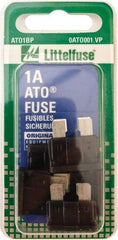 Value Collection - 1 Amp, 32 VAC/VDC, Automotive Fuse - 3/4" Long, Black, Littlefuse ATO001 - Americas Tooling