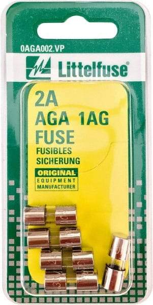 Value Collection - 32V AC/DC, 2 Amp, Fast-Acting Miniature Glass/Ceramic Fuse - 5/8" OAL, 1/4" Diam - Americas Tooling