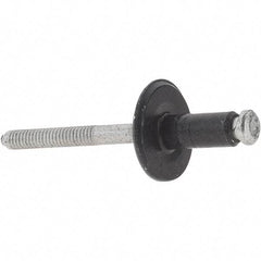 Value Collection - Large Flange Head Aluminum Peel Blind Rivet - Aluminum Mandrel, 1/8" to 21/64" Grip, 3/4" Head Diam, - Americas Tooling