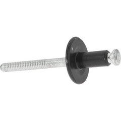 Value Collection - Large Flange Head Aluminum Peel Blind Rivet - Steel Mandrel, 3/32" to 9/64" Grip, 3/4" Head Diam, - Americas Tooling