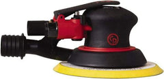 Chicago Pneumatic - 12,000 OPM, 16 CFM Air Consumption, 90 psi Air Pressure, Palm Air Orbital Sander - Round Pad, Hook & Loop Backing, 1/4" Inlet - Americas Tooling