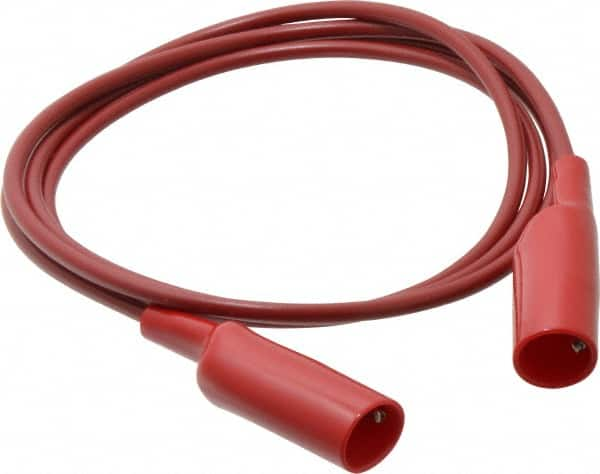 Pomona - Red Electrical Test Equipment Patch Cord - Use with Alligators Test Clips - Americas Tooling