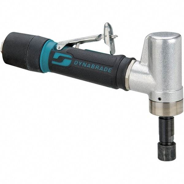 Dynabrade - 1/4" Collet, Angle Handle, Air Angle Die Grinder - 3,200 RPM, Rear Exhaust, 26 CFM, 0.4 hp, 90 psi, 1/4 NPT Inlet - Americas Tooling