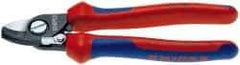 Knipex - 6-1/2" OAL, 1/0 AWG Capacity, Cable Cutter - Ergo Dual Component Handle - Americas Tooling